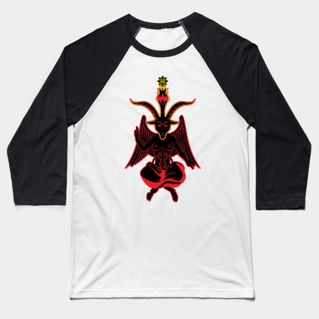 Baphomet Baseball T-Shirt by Koko Ricky